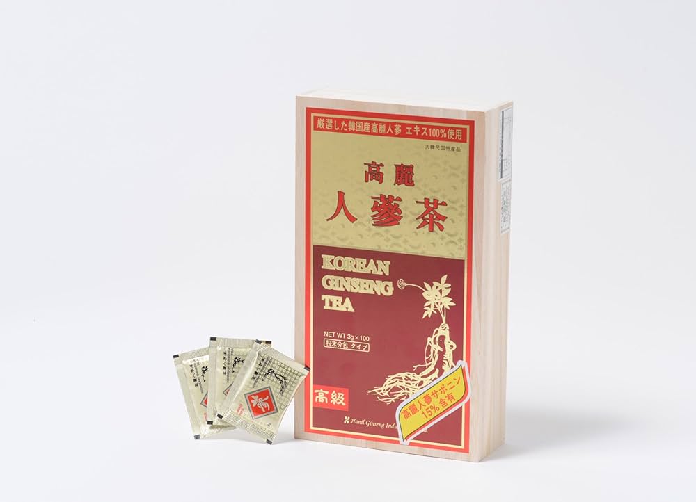 Amazon.co.jp: 高麗人参茶3㌘x100袋 高麗人参エキス15％含有 木